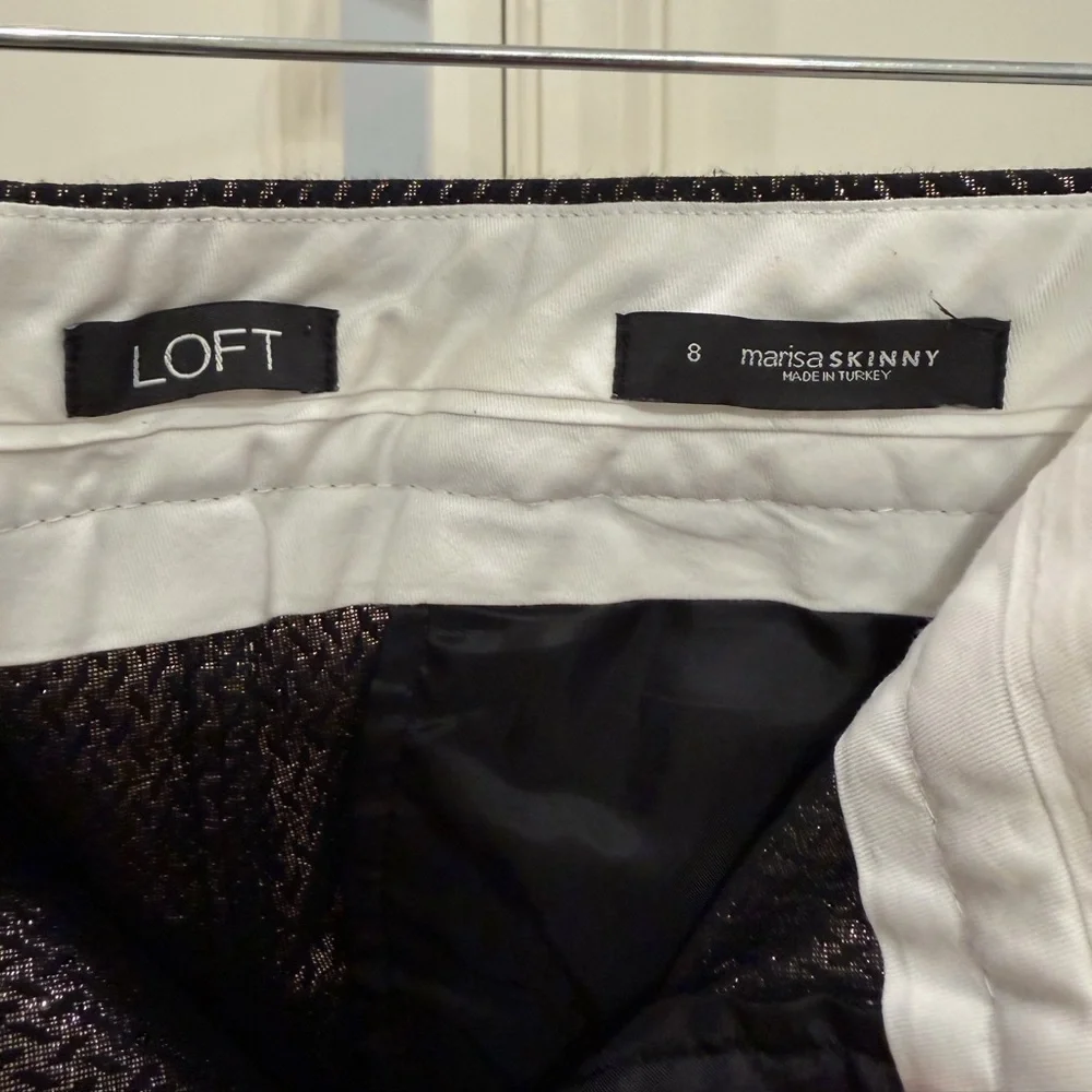 Loft Black and Gold Marissa Skinny Pant - Picture 4 of 4